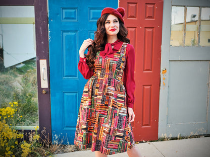 Don't Judge a Book by its Cover Fit & Flare Dress Retrolicious