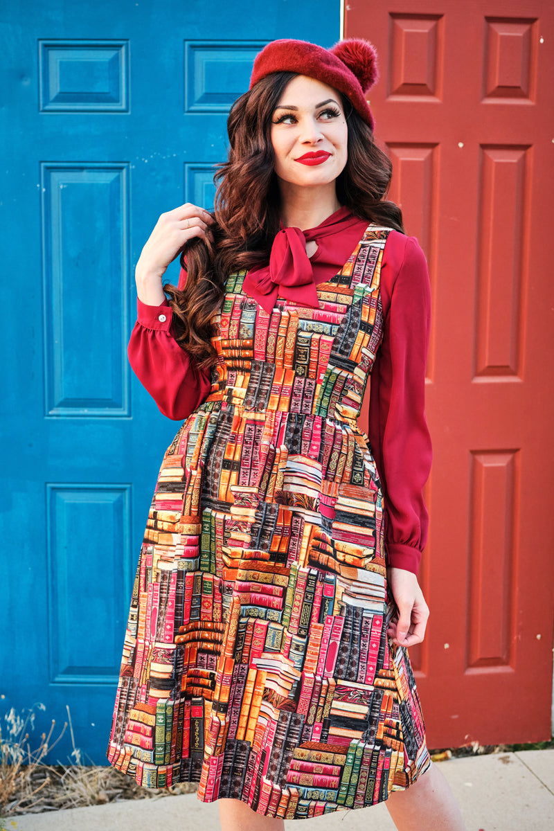 Don't Judge a Book by its Cover Fit & Flare Dress Retrolicious