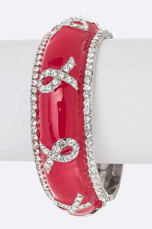 Crystal Ribbon Enamel Hinge Bangle Shop Style & More | Fresh Looks, Everyday Deals & Free Shipping