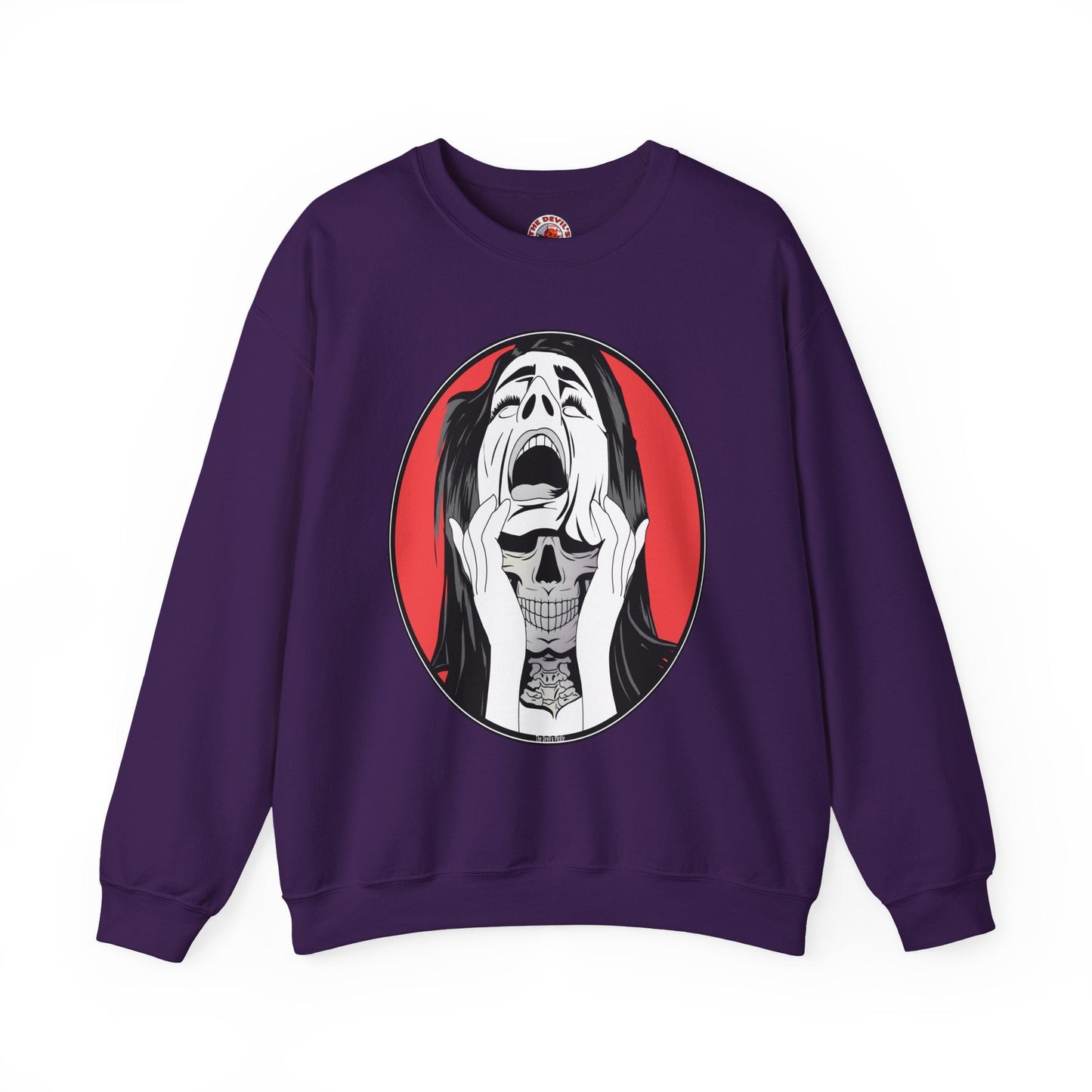 Skull Woman Crewneck Sweatshirt The Devil's Pickle