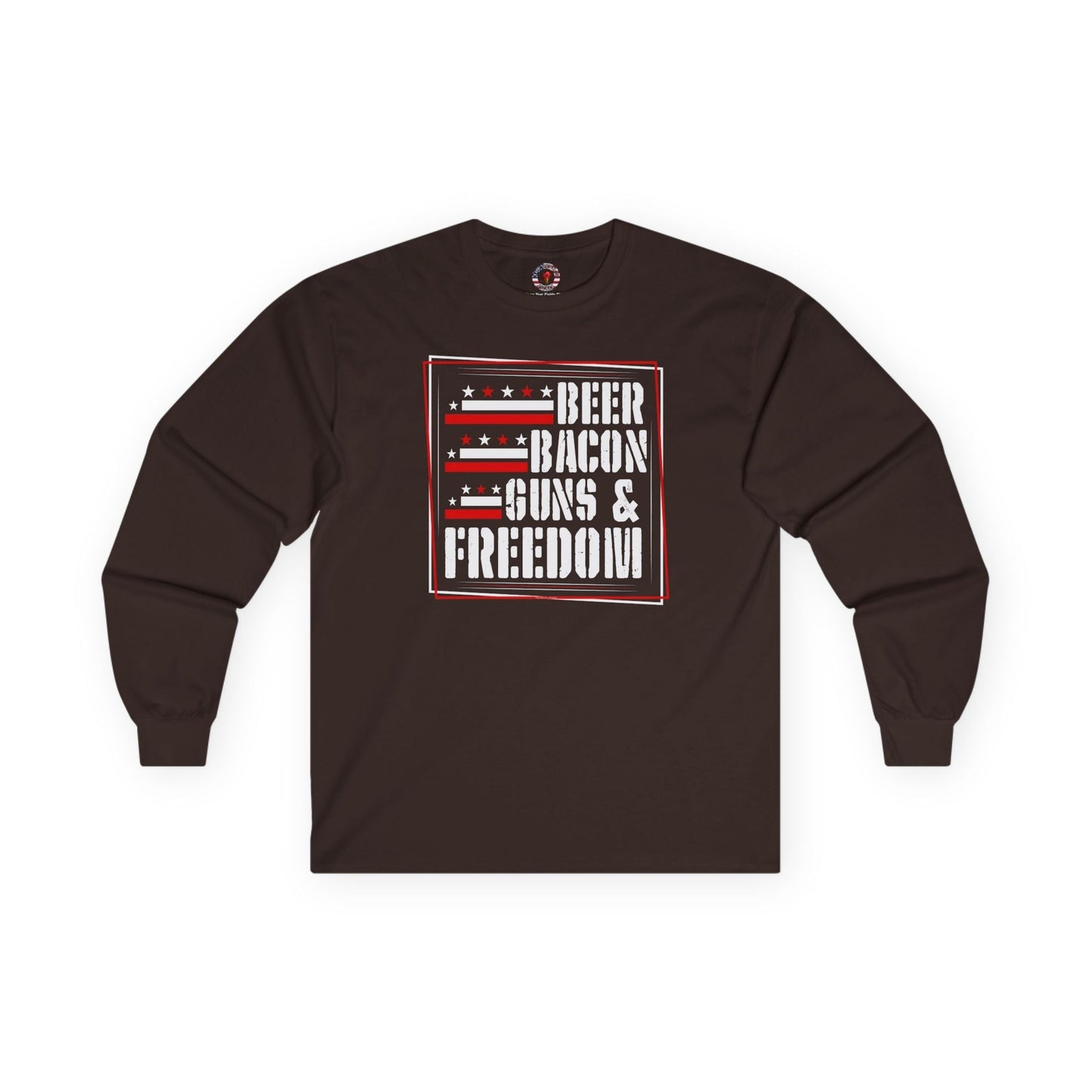 Beer Bacon Guns and Freedom Long Sleeve Tee The Devil's Pickle