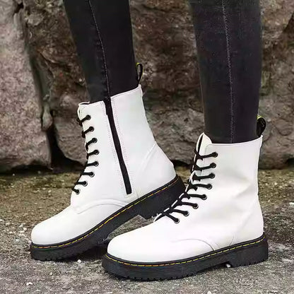 Women’s Martin Short Boots – Classic Lace-Up Ankle Boots FitiqueFit