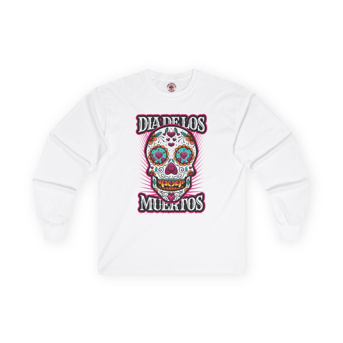 Dia De Los Muertos Skull Long Sleeve Tee The Devil's Pickle