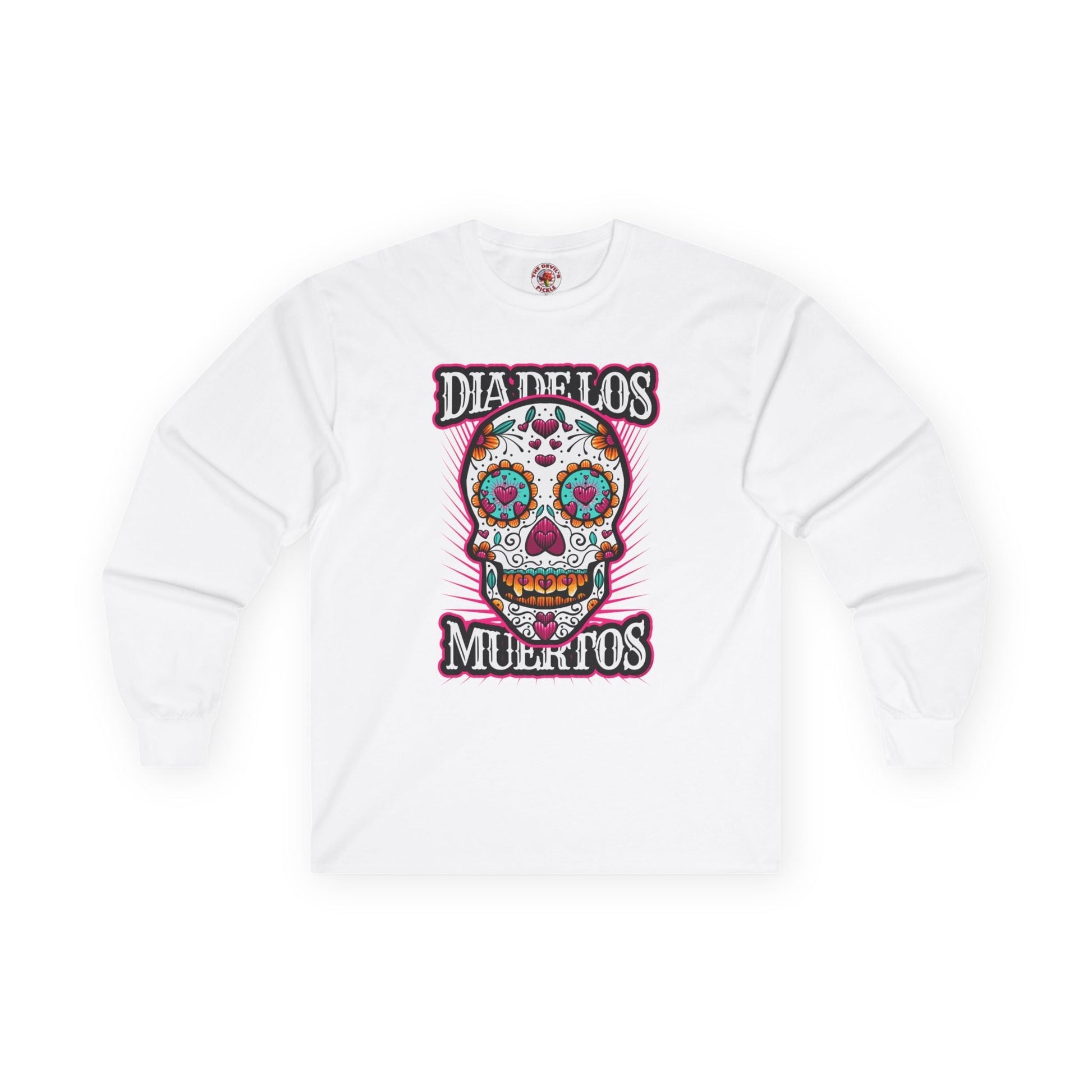 Dia De Los Muertos Skull Long Sleeve Tee The Devil's Pickle