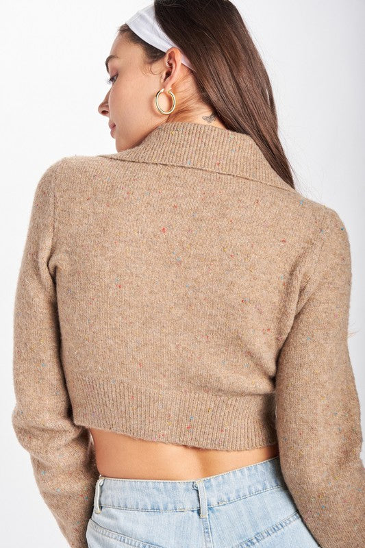 WIDE COLLAR CROPPED CARDIGAN Shop Style & More | Fresh Looks, Everyday Deals & Free Shipping