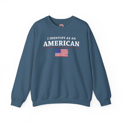 I Identify As An American Crewneck Sweatshirt The Devil's Pickle
