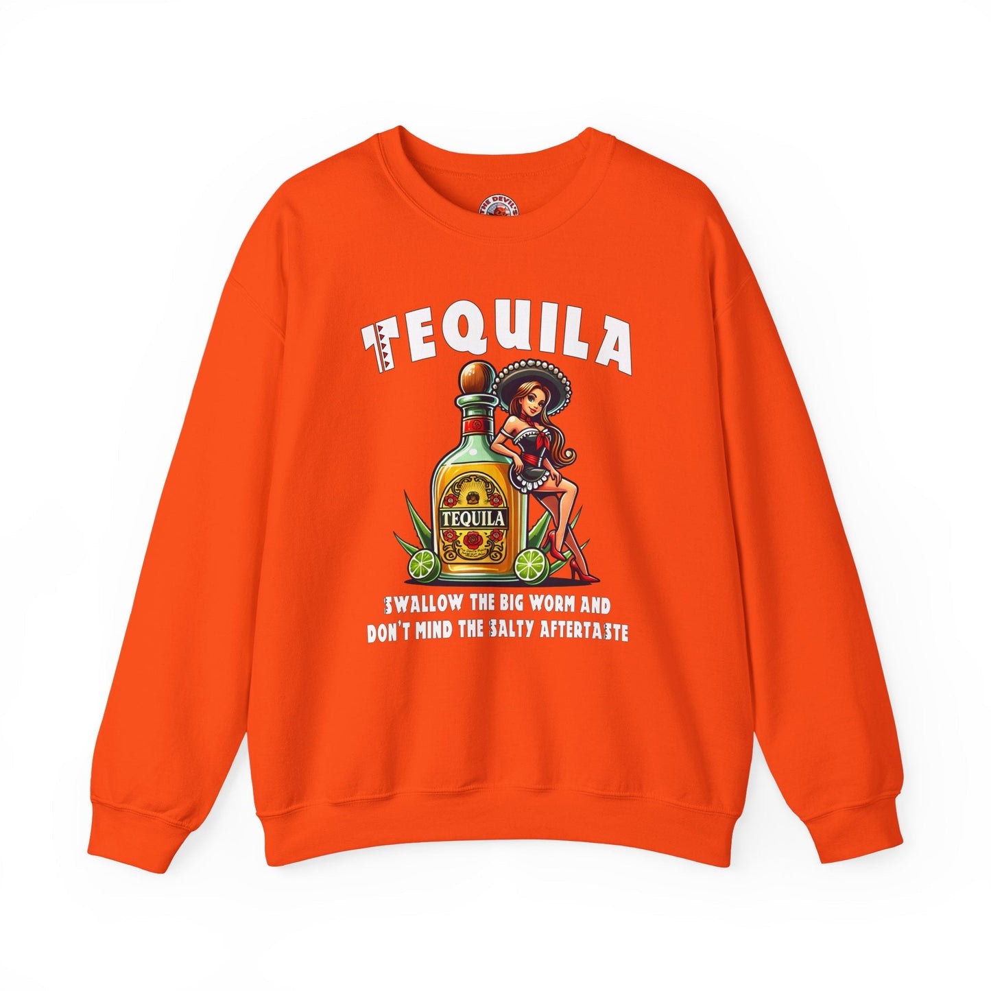 Tequila Swallow The Big Worm Crewneck Sweatshirt The Devil's Pickle