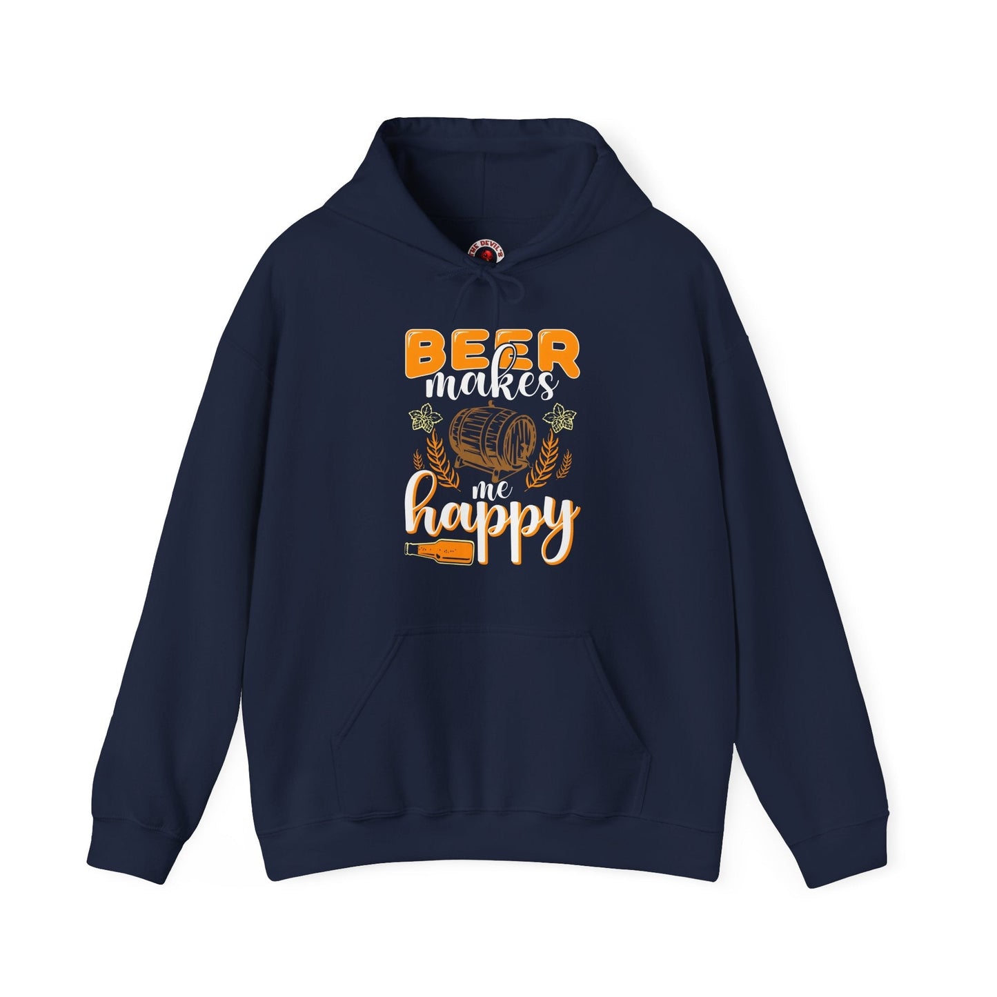 Beer Makes Me Happy Hooded Sweatshirt The Devil's Pickle