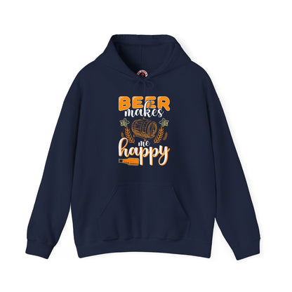 Beer Makes Me Happy Hooded Sweatshirt The Devil's Pickle
