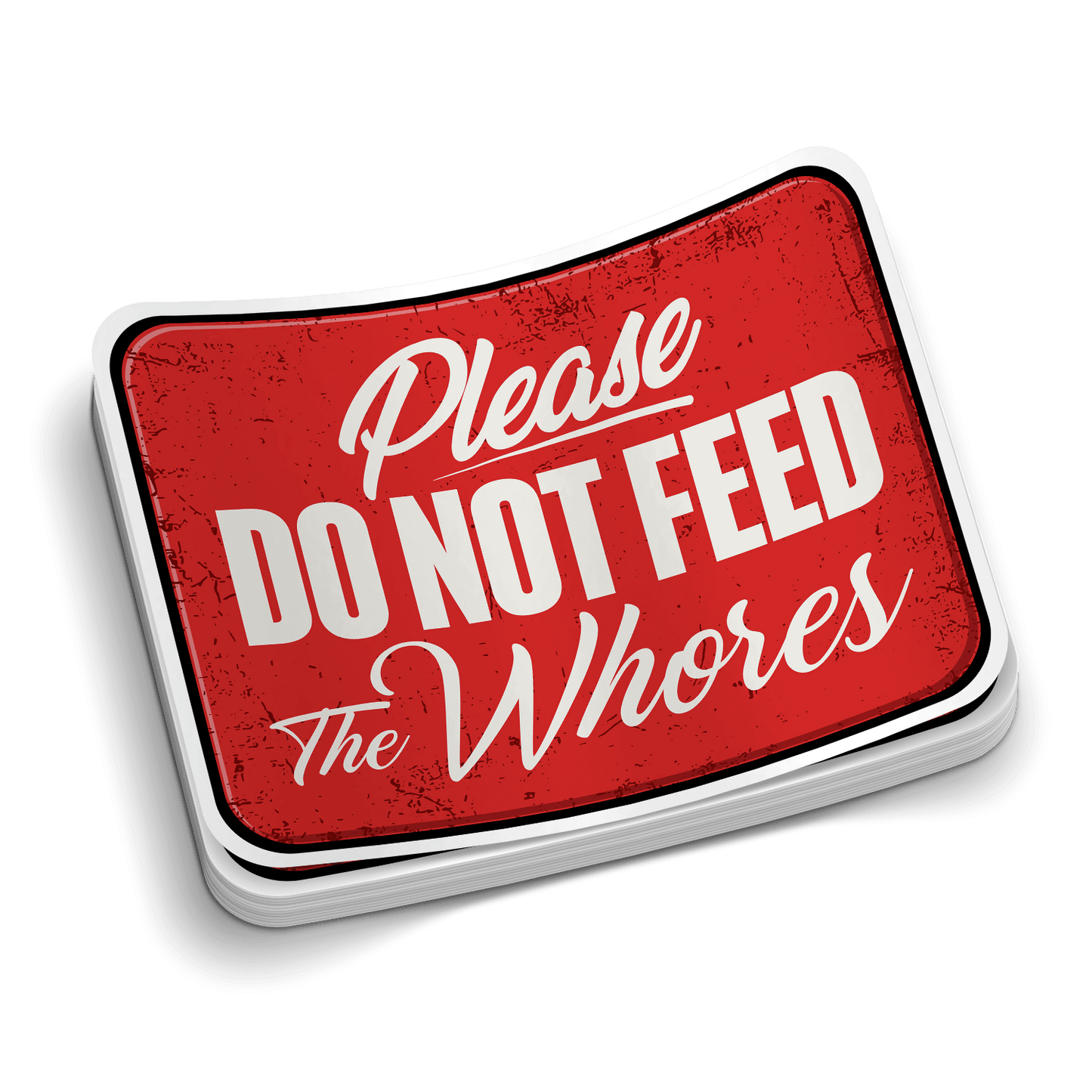 Do Not Feed - Hard Hat Decal Armed American Supply