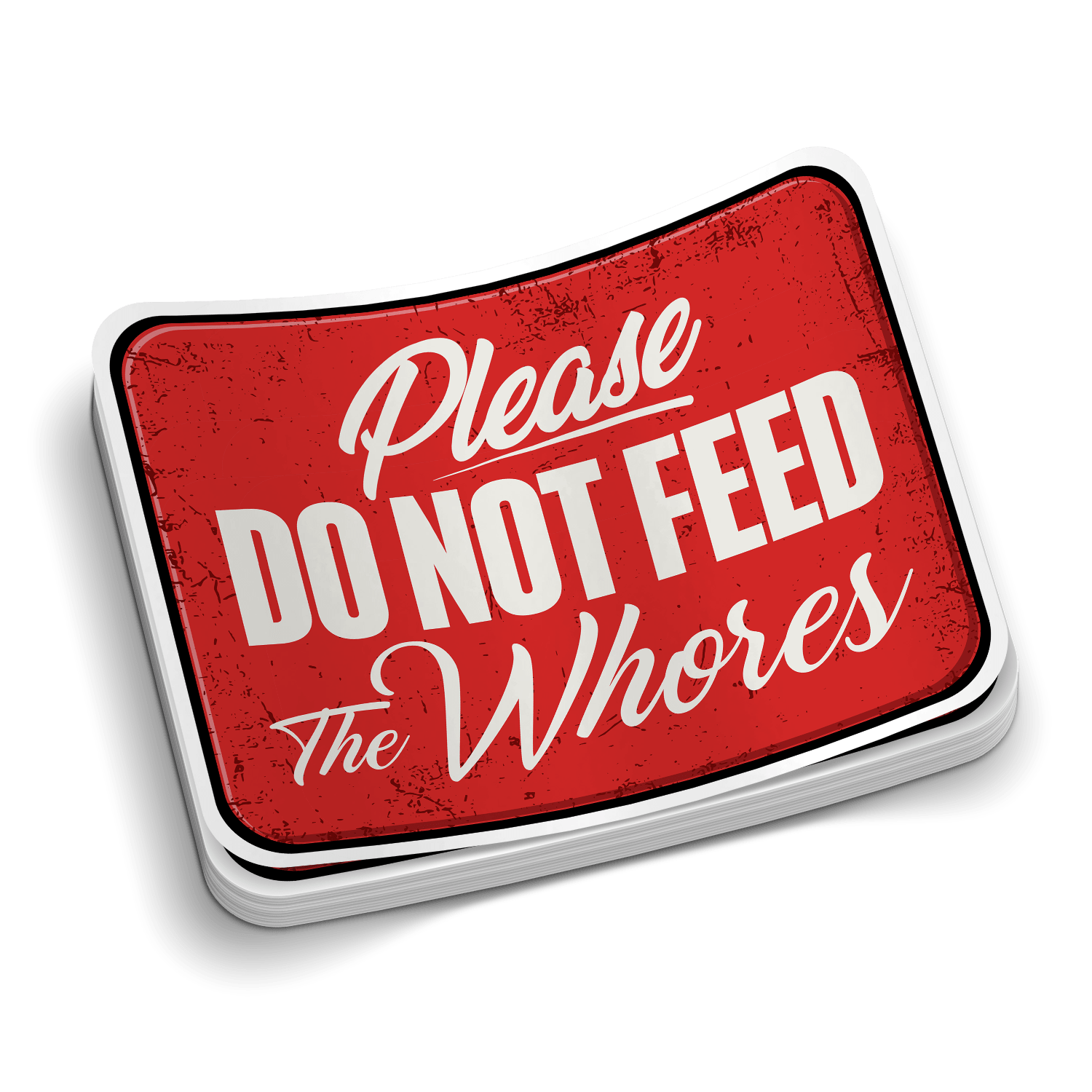Do Not Feed - Hard Hat Decal Armed American Supply