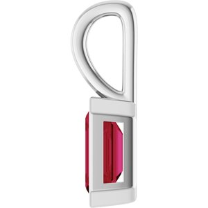 Platinum Lab-Grown Ruby Pendant Ethereal Legacy Boutiques