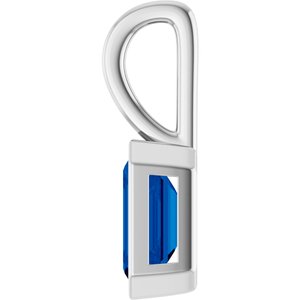 Platinum Lab-Grown Blue Sapphire Pendant Ethereal Legacy Boutiques