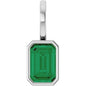Platinum Lab-Grown Emerald Pendant Ethereal Legacy Boutiques