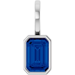 Platinum Lab-Grown Blue Sapphire Pendant Ethereal Legacy Boutiques