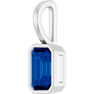 Platinum Lab-Grown Blue Sapphire Pendant Ethereal Legacy Boutiques