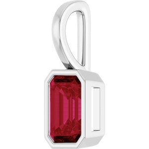 Platinum Lab-Grown Ruby Pendant Ethereal Legacy Boutiques