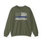 Thin Blue Line American Flag Crewneck Sweatshirt The Devil's Pickle