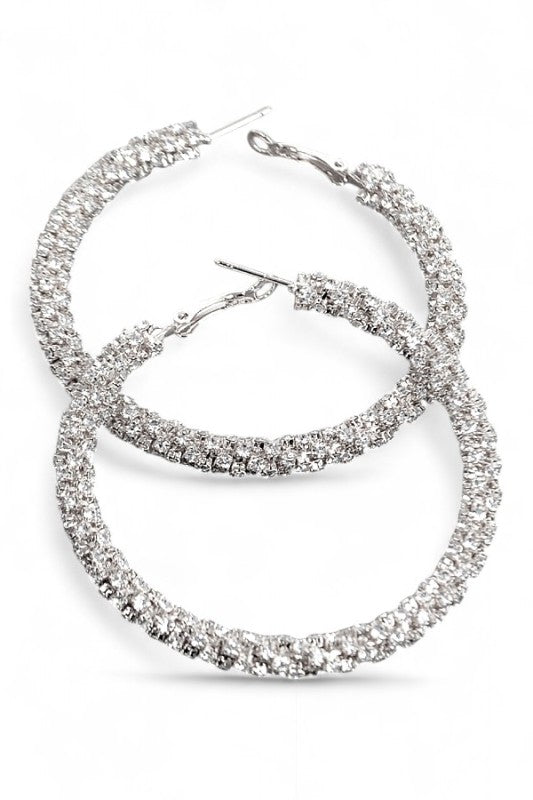60MM Iconic Rhinestone Hoops Shop Style & More | Fresh Looks, Everyday Deals & Free Shipping