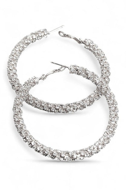 60MM Iconic Rhinestone Hoops Shop Style & More | Fresh Looks, Everyday Deals & Free Shipping