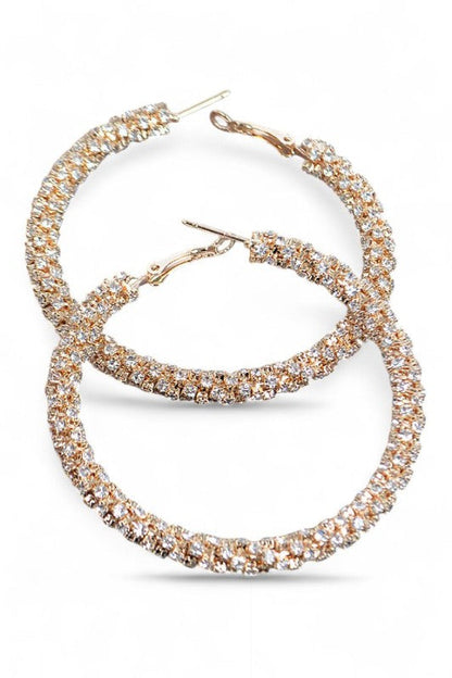 60MM Iconic Rhinestone Hoops Shop Style & More | Fresh Looks, Everyday Deals & Free Shipping
