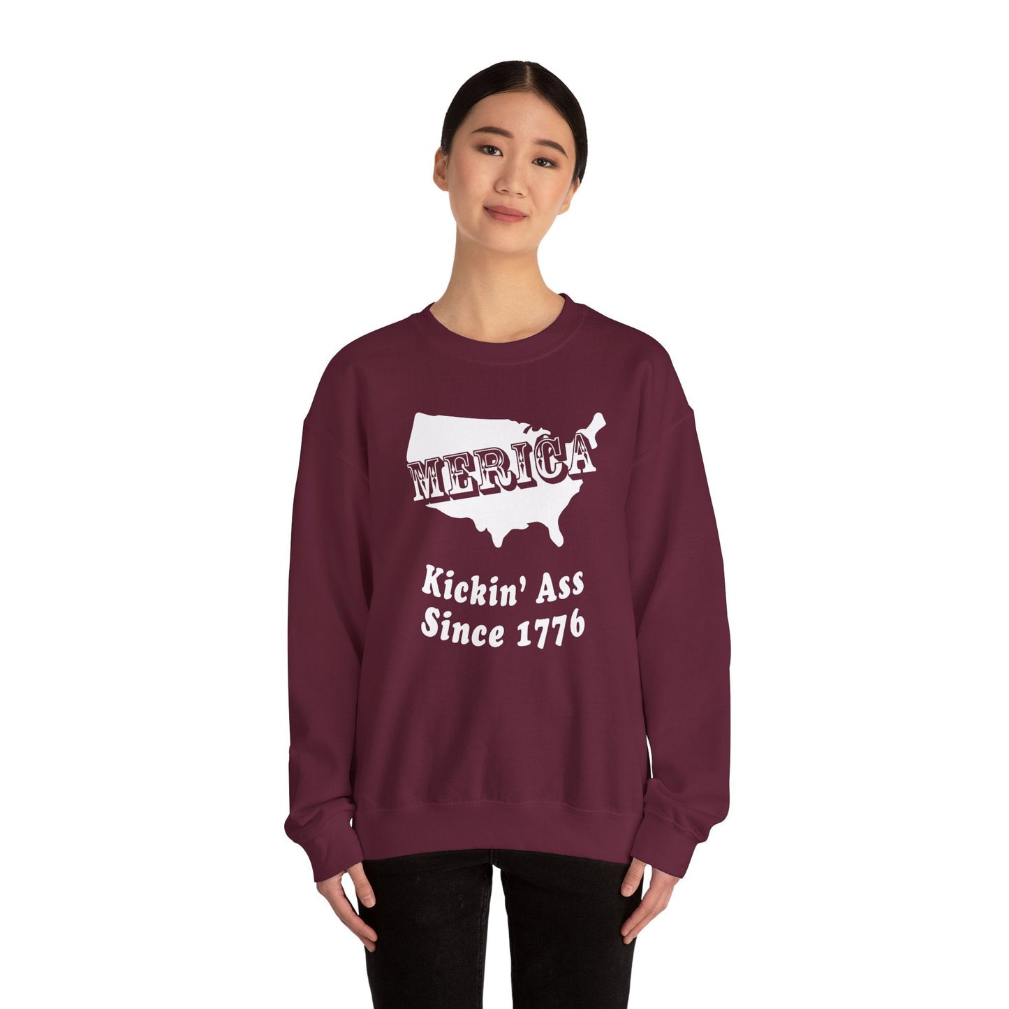 MERICA Kickin' Ass Since 1776 Crewneck Sweatshirt The Devil's Pickle