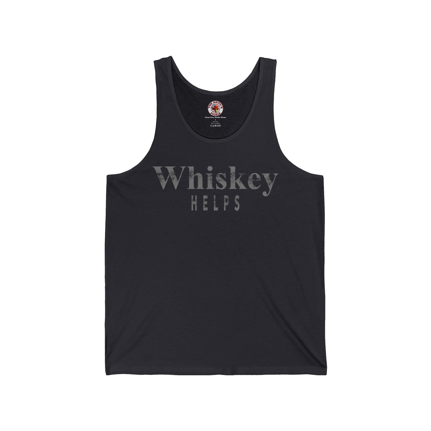 Whiskey Helps Tank Top The Devil's Pickle