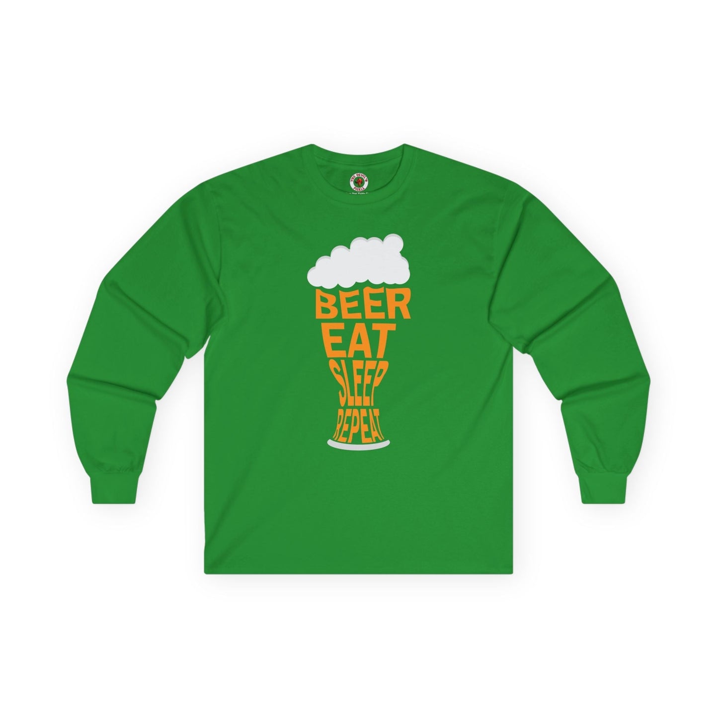 Beer Eat Sleep Repeat Long Sleeve Tee The Devil's Pickle