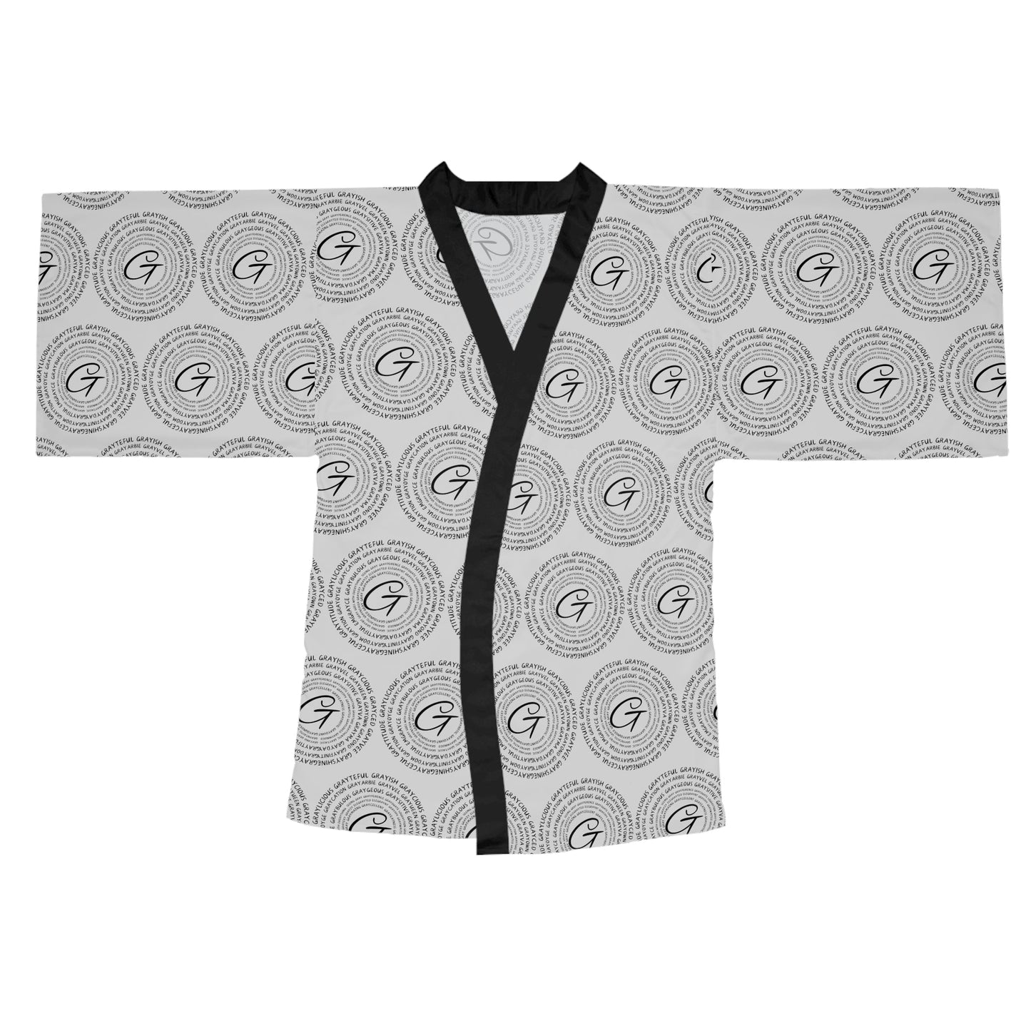 Long Sleeve Kimono Robe (AOP) circle Signature grayceful Grayceful LLC