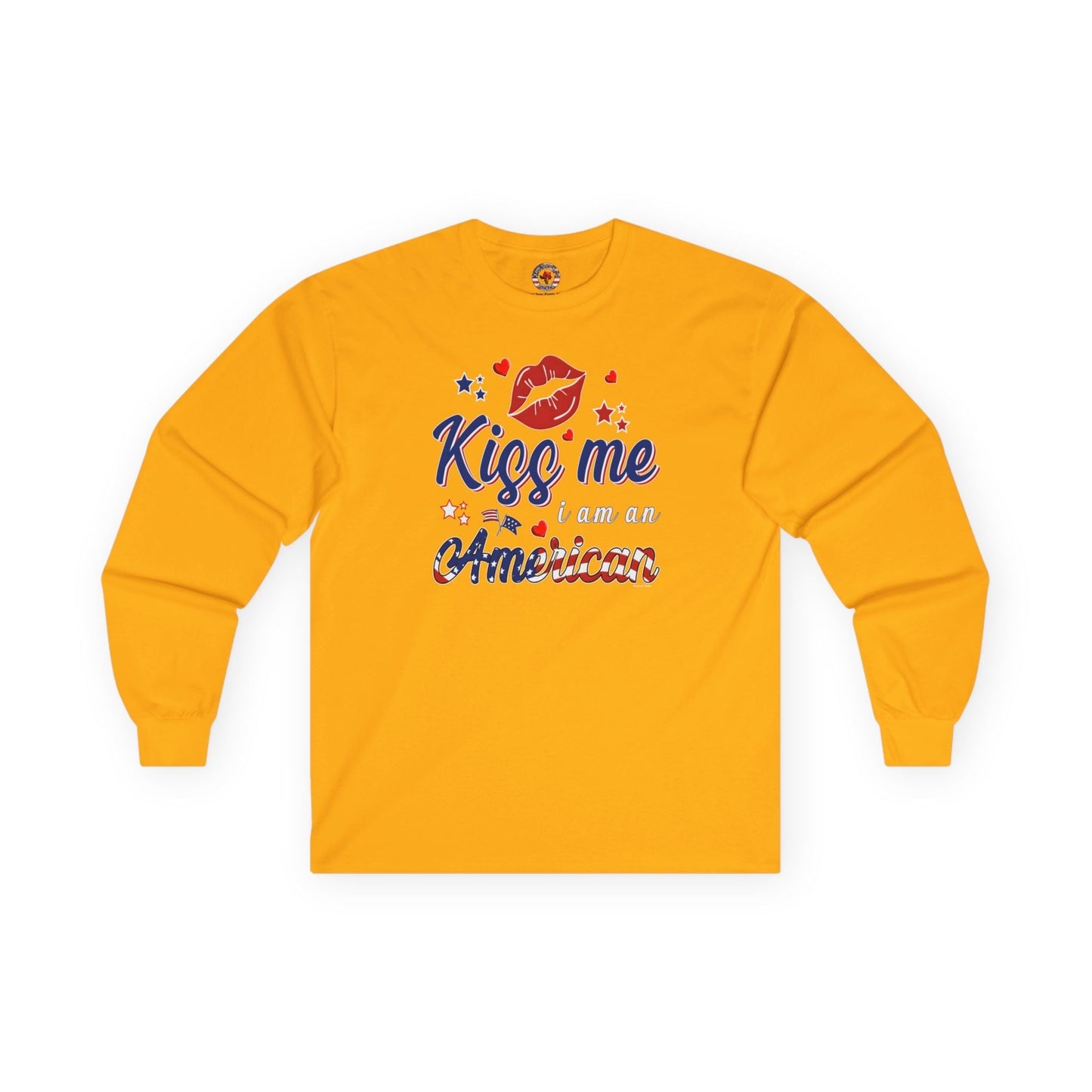 Kiss Me I Am An American Long Sleeve Tee The Devil's Pickle