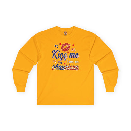 Kiss Me I Am An American Long Sleeve Tee The Devil's Pickle