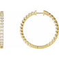 14K Yellow 4 CTW Natural Diamond Inside-Outside Hinged 36 mm Hoop Earrings Ethereal Legacy Boutiques