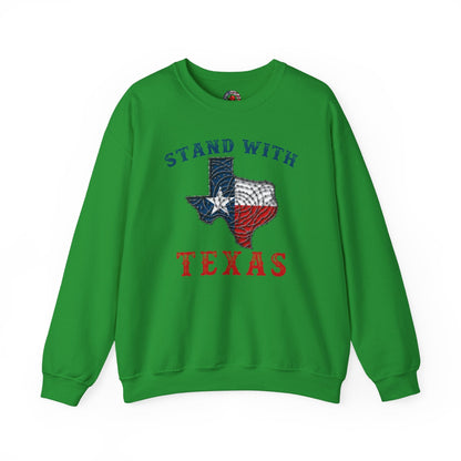Stand With Texas Crewneck Sweatshirt The Devil's Pickle