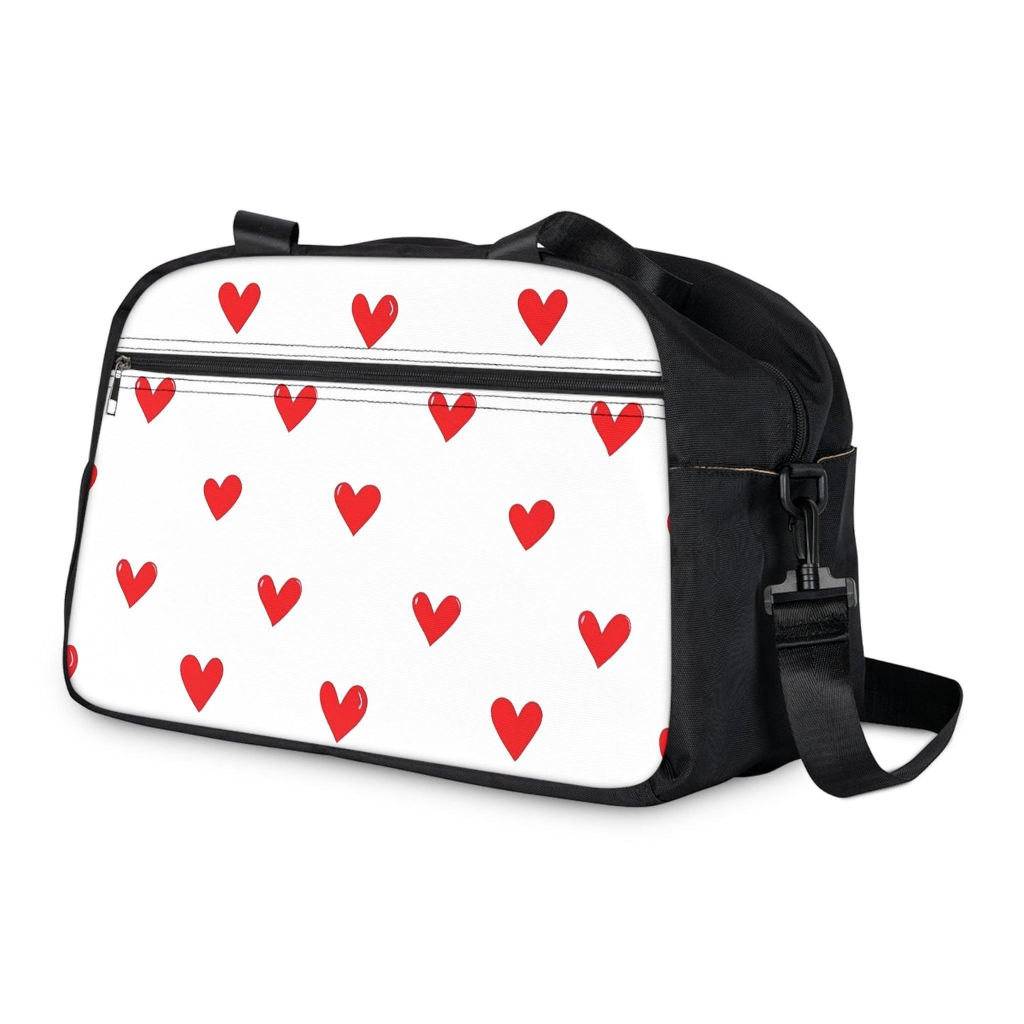 Fall in Love with Fitness Womens White Heart Print Fitness Handbag Country in My Heart