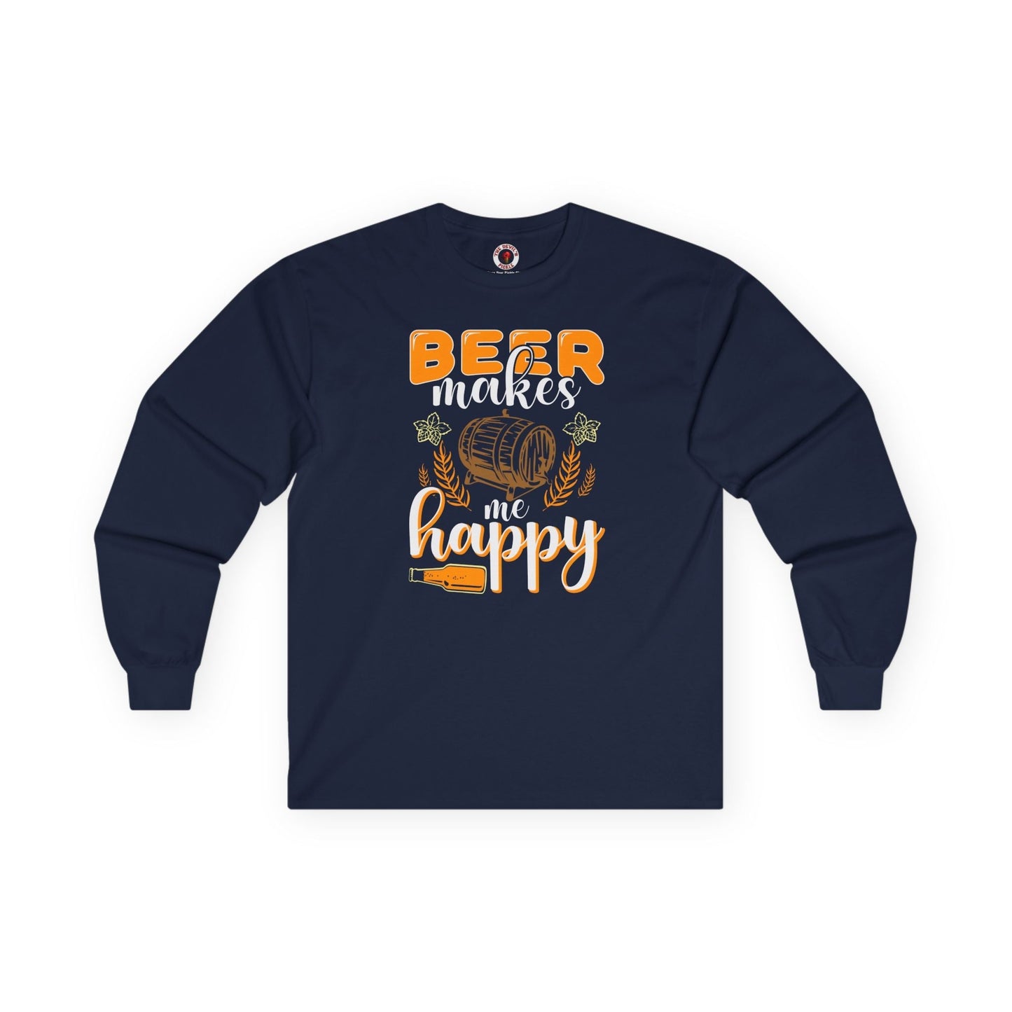 Beer Makes Me Happy Long Sleeve Tee The Devil's Pickle