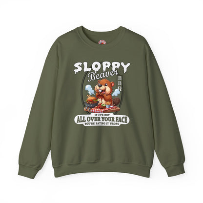 Sloppy Beaver BBQ Crewneck Sweatshirt The Devil's Pickle
