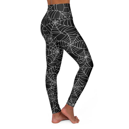 Spider Web High Waisted Yoga Leggings The Devil's Pickle