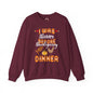 I Was Thinner Before Thanksgiving Dinner Crewneck Sweatshirt The Devil's Pickle