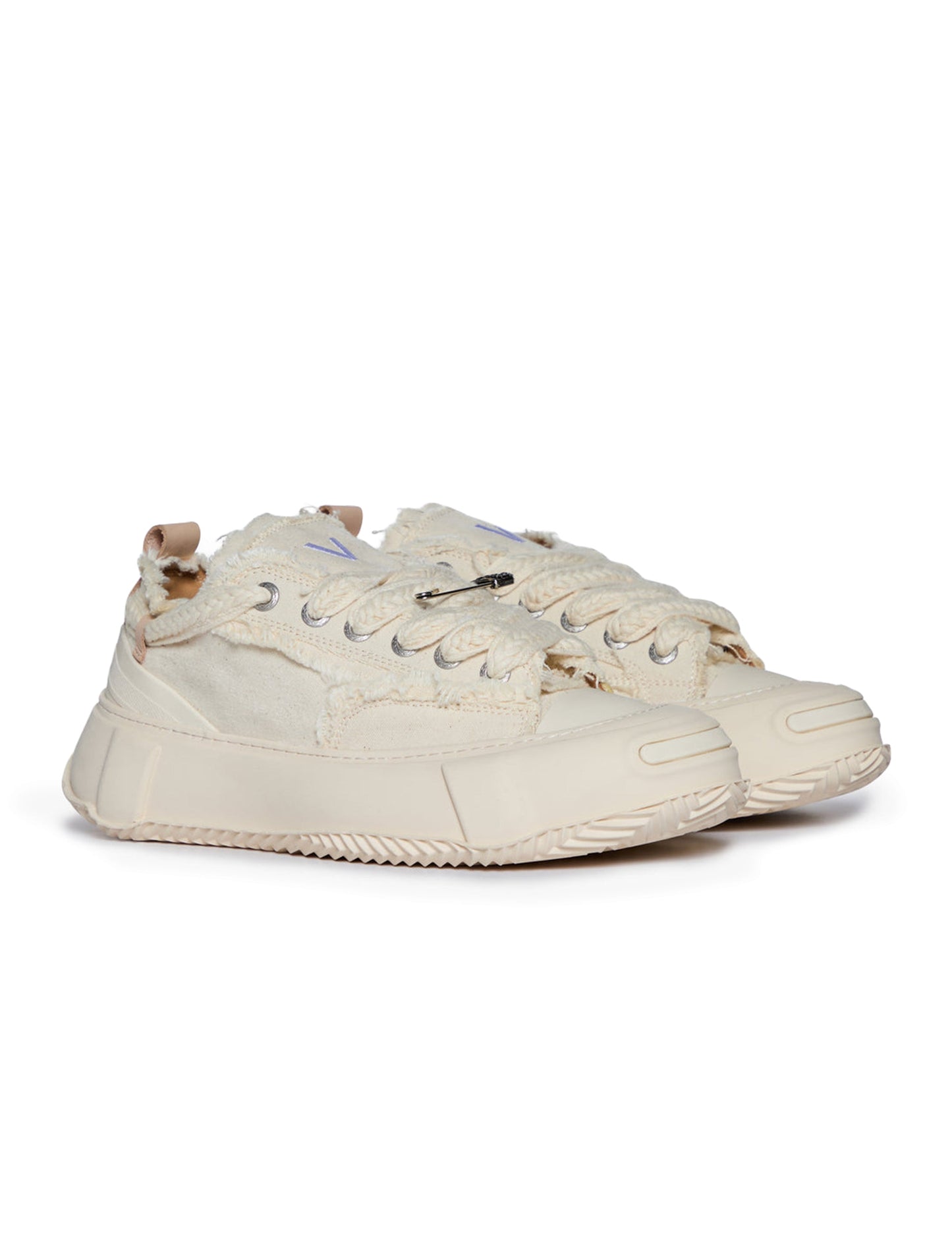 Valabasas Vision Shoes - Cream Leather Denim Exchange