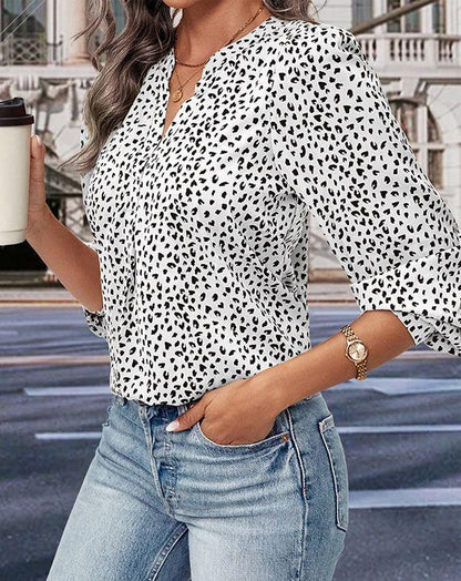 Wild West Leopard Print Top – Trendy Long Sleeved Cowgirl Top for Stylish Women Country in My Heart