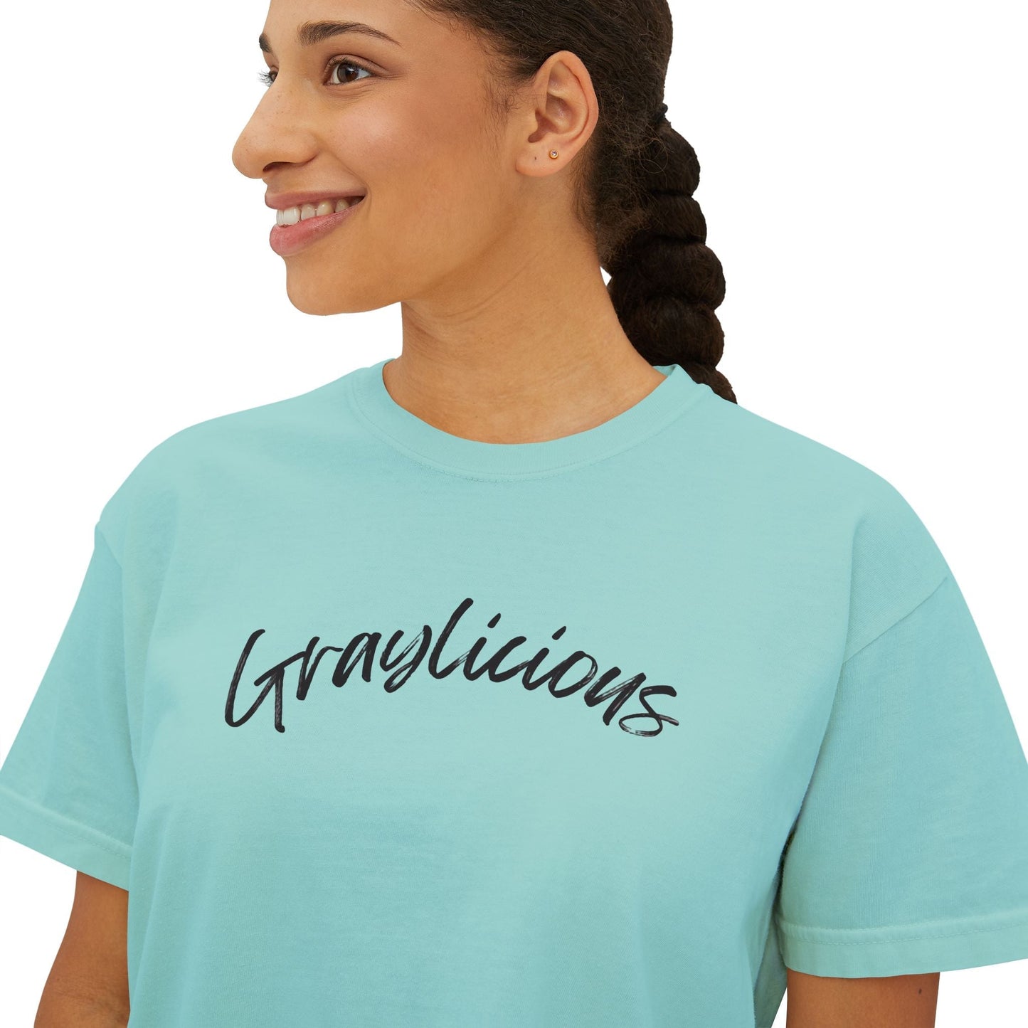 Women's Boxy Tee " Graylicious" Grayceful LLC