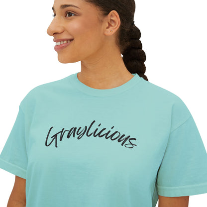 Women's Boxy Tee " Graylicious" Grayceful LLC