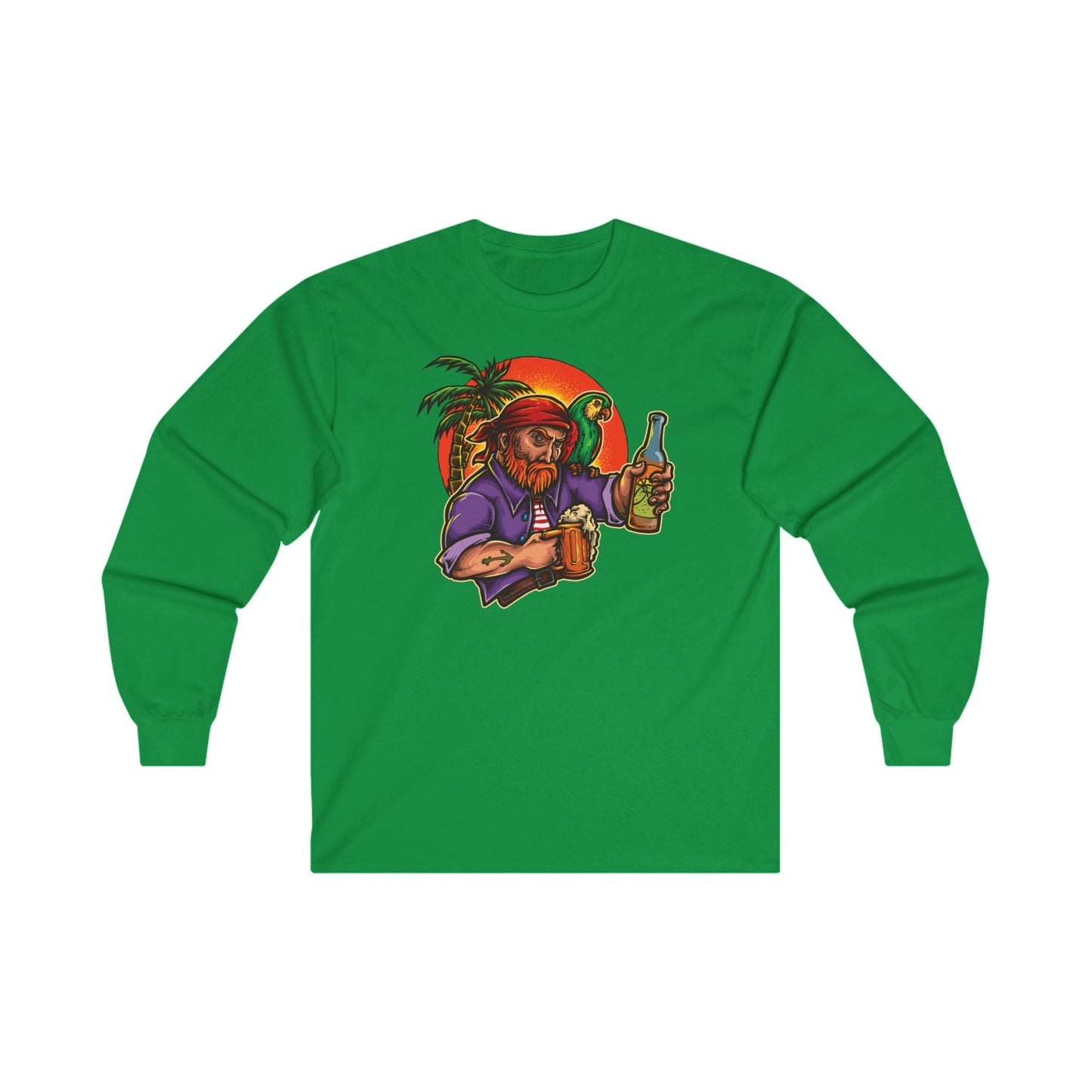Sunset Pirate Beer Long Sleeve Tee The Devil's Pickle