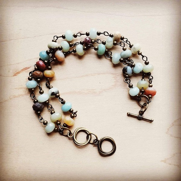 Amazonite Triple Strand Bracelet Shop Style & More | Fresh Looks, Everyday Deals & Free Shipping