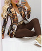 Women's Printed Coat & Trousers Two-Piece Set – 19 Prints, Casual Fashion Suit FitiqueFit