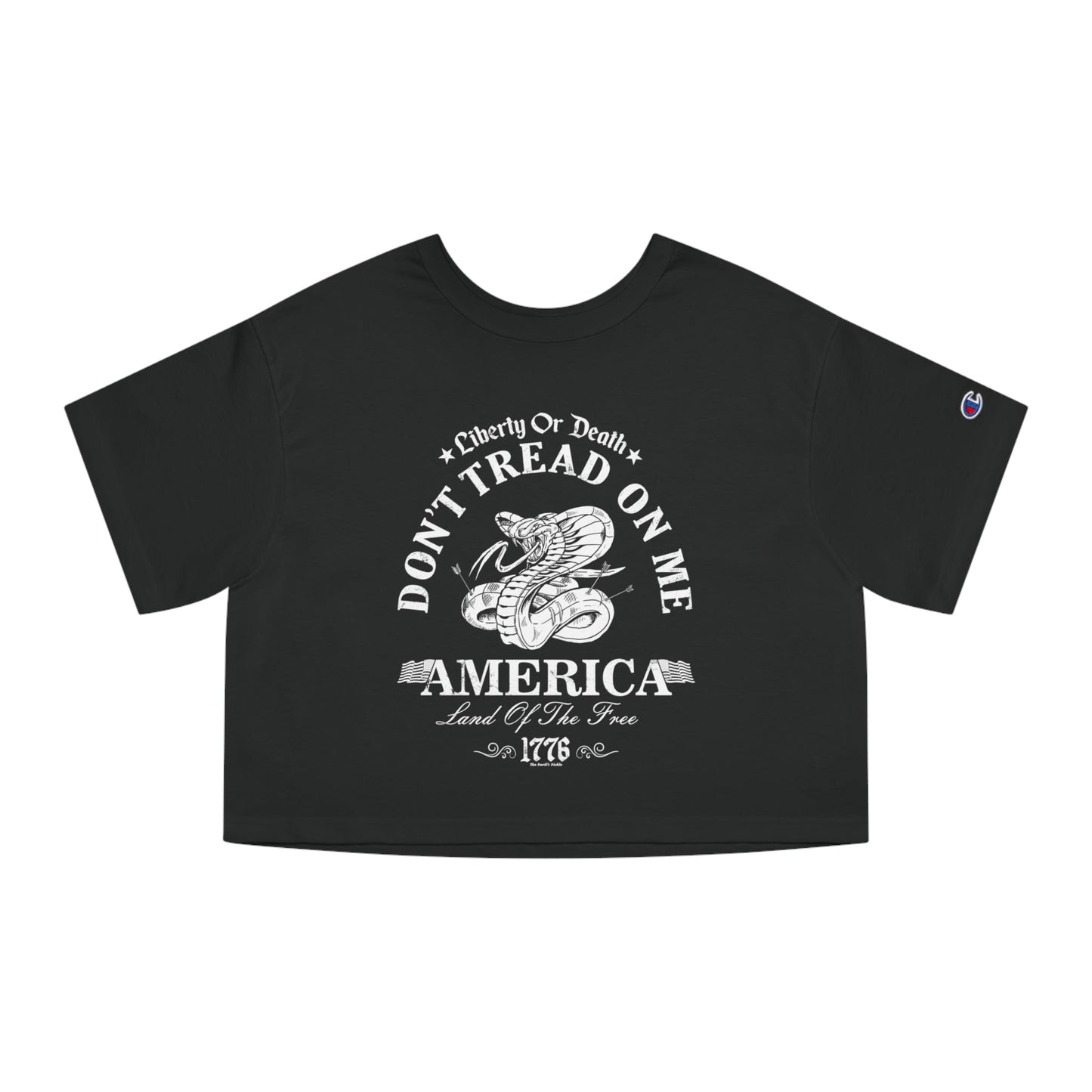 Don't Tread on Me Cropped T-Shirt The Devil's Pickle