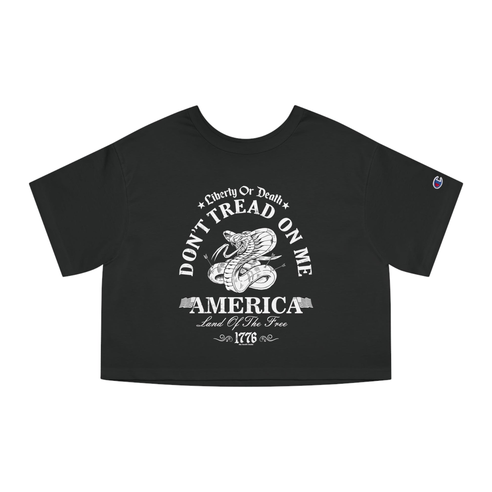Don't Tread on Me Cropped T-Shirt The Devil's Pickle