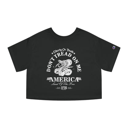 Don't Tread on Me Cropped T-Shirt The Devil's Pickle