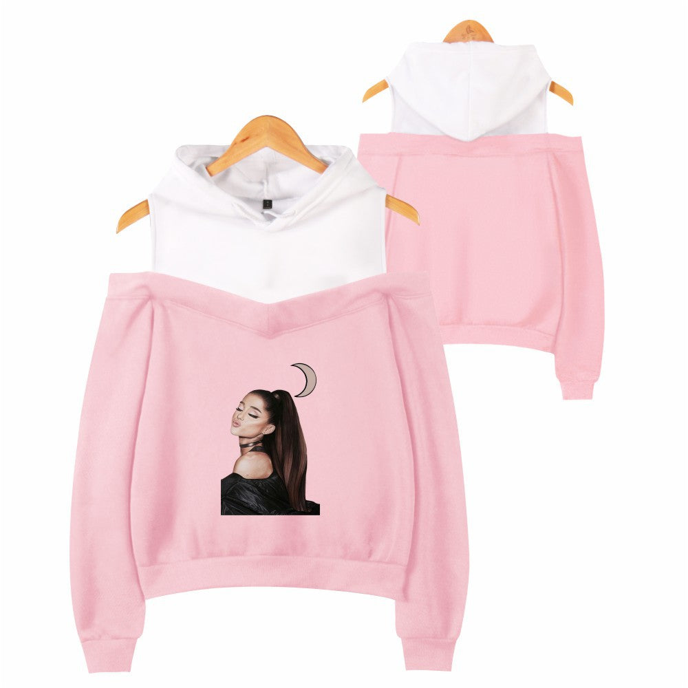 Off-shoulder hooded sweatshirt See size chart under “more details” The Fashion Celestial