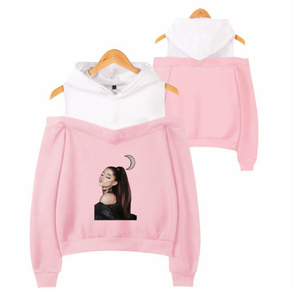 Off-shoulder hooded sweatshirt See size chart under “more details” The Fashion Celestial